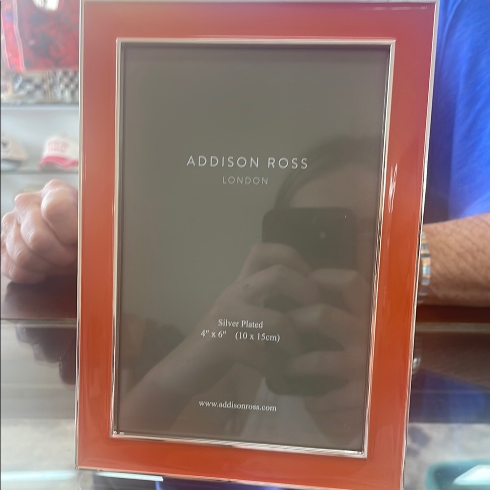 Addison Ross Orange and Silver Picture Frame Accents